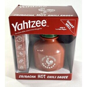 YAHTZEE: Sriracha Collectible Sriracha Bottle Dice Cup New Factory Sealed